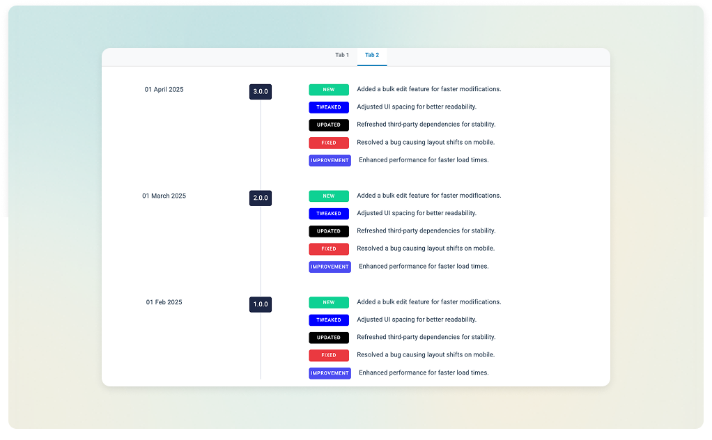 Tabbed Block Frontend