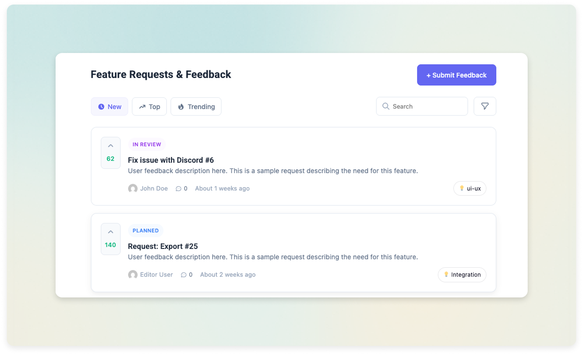 Feedback Frontend
